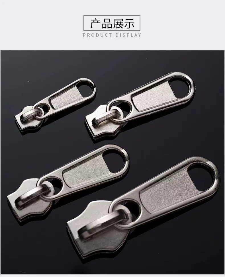 10PCS Non-lock Thick Metal Zipper Sliders Zipper Accessories Zinc Alloy Zipper Sliders for Nylon Zipper 3# 5# 8# 10#
