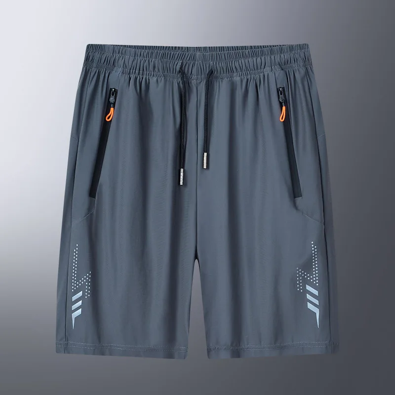 Summer cool ice silk men's large size shorts straight 7-point pants thin quick-dry sports baggy 7-point pants 5-point pants ba 2