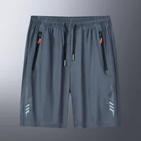 Summer cool ice silk men's large size shorts straight 7-point pants thin quick-dry sports baggy 7-point pants 5-point pants ba 2