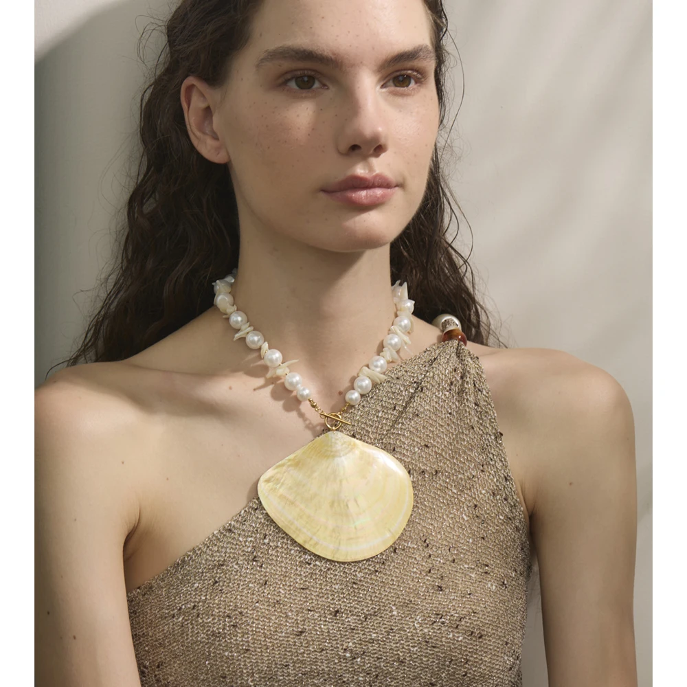 Yhpup Pendant Necklace Simulated Pearls
