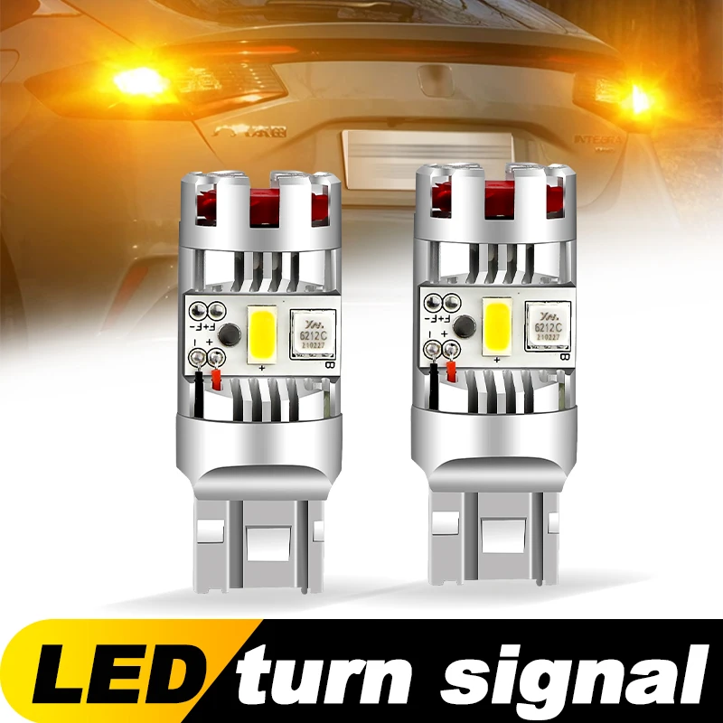 2Xfor Honda Crz Frv Hrv Insight Legend Accord Civic 10 Fit Jazz Yellow Wy21W T20 7440A Led Indicatore Di Direzione Lampada Blub Canbus