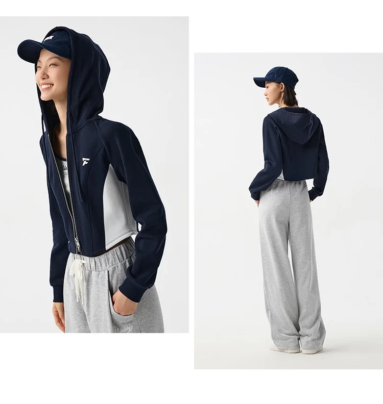 Outerwear Women Short Style Raglan-sleeved Vintage Simple Spring Slimming Skinny Hooded Jacket Sporty Style