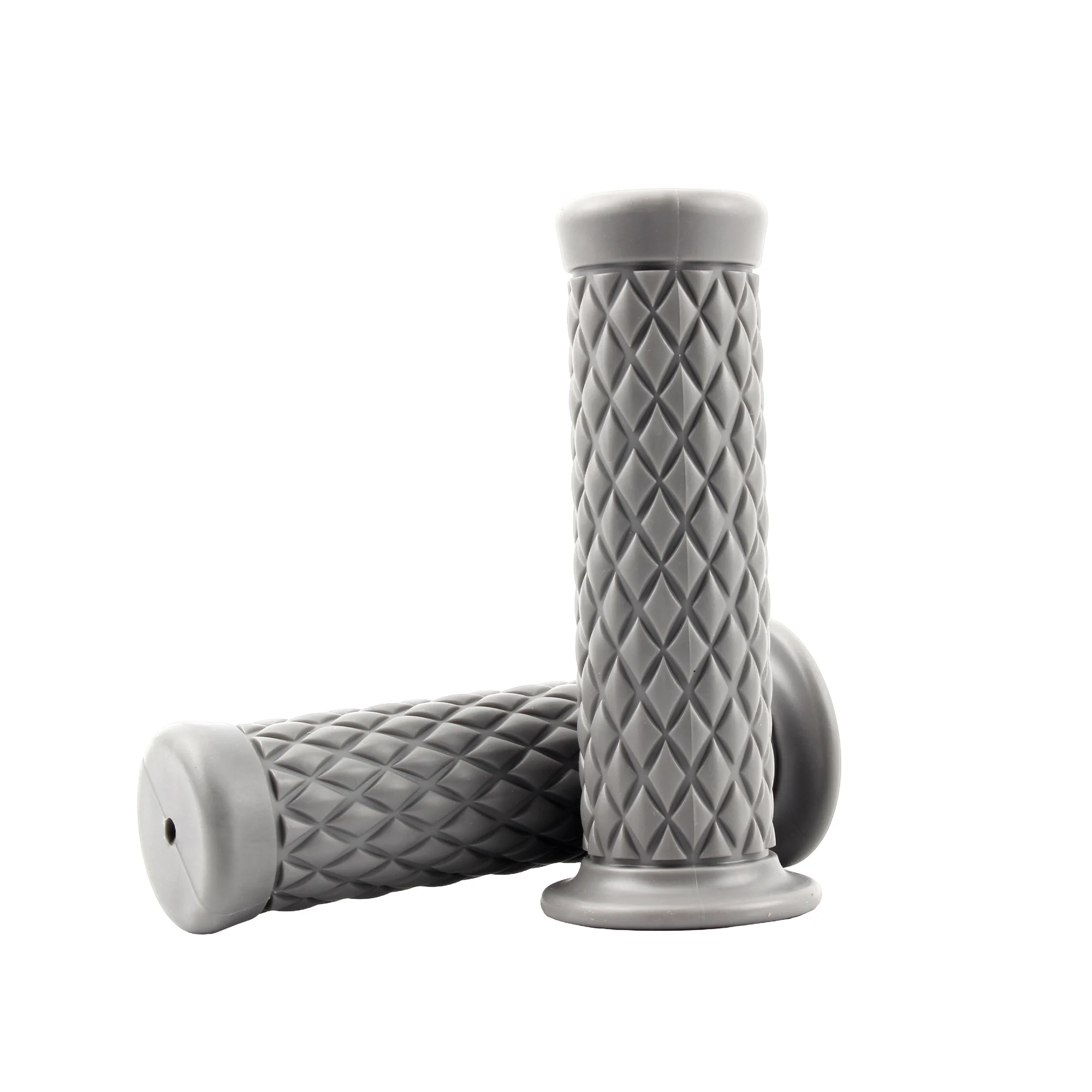 Non-Slip Rubber Handlebar Grips for Motorcycles - Universal Fit, Retro Design