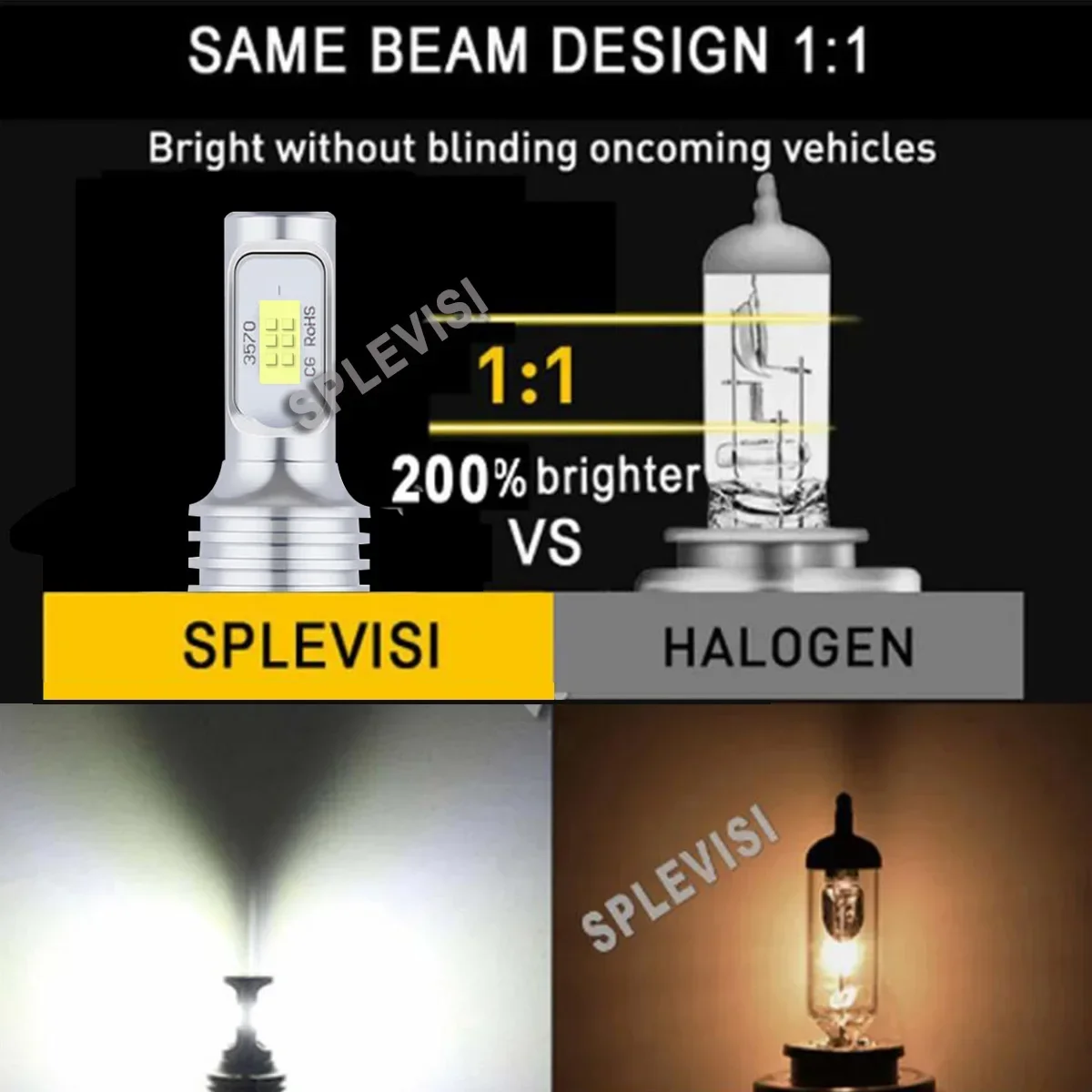 Led Car Headlights 2x 9012 HIR2 LED Headlight Bulbs 6000K White For Vauxhall Zafira Tourer 2014-2015