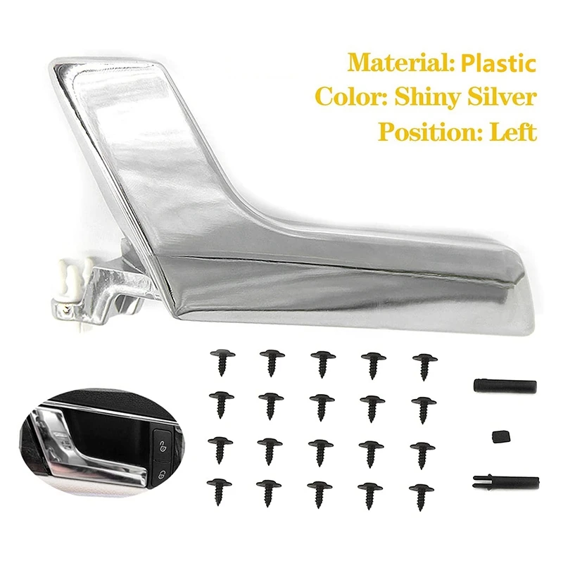 

Interior Door Handle Repair Kit Left For Mercedes-Benz X204 GLK-Class W204 C-Class Plastic Shiny Silver 2047201171