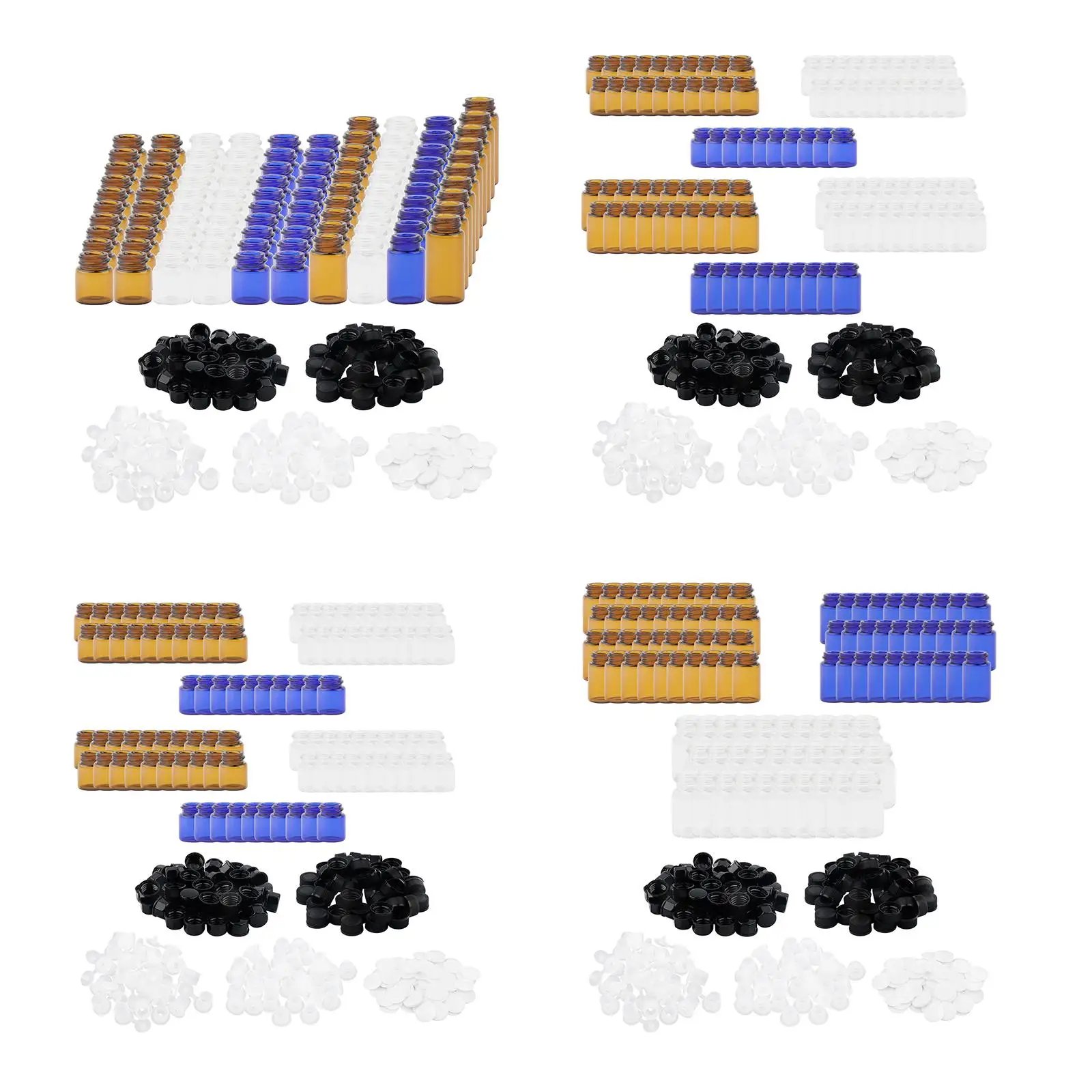 

100-Pack of Travel-Sized Glass Vials for Essential Oils - Perfect for Women on the Go!