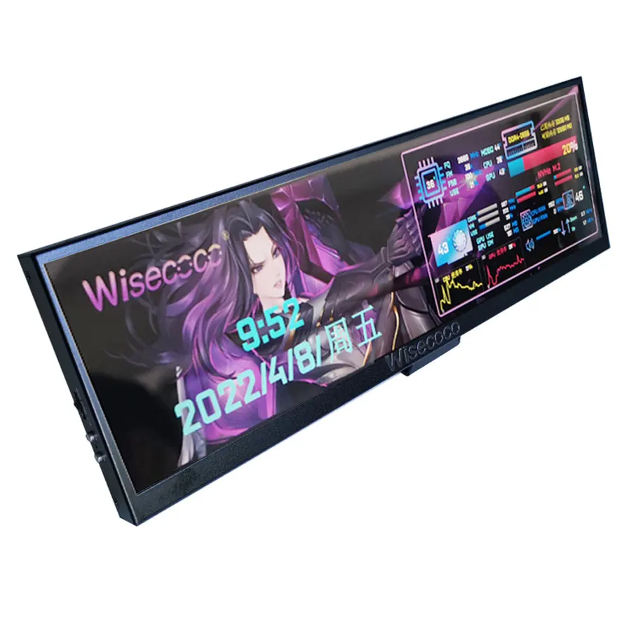 Wisecoco  Ʈ ޴  ġ 1920x515 Ʈġ  LCD  Aida64  ÷ CPU GPU , 12.6 ġ