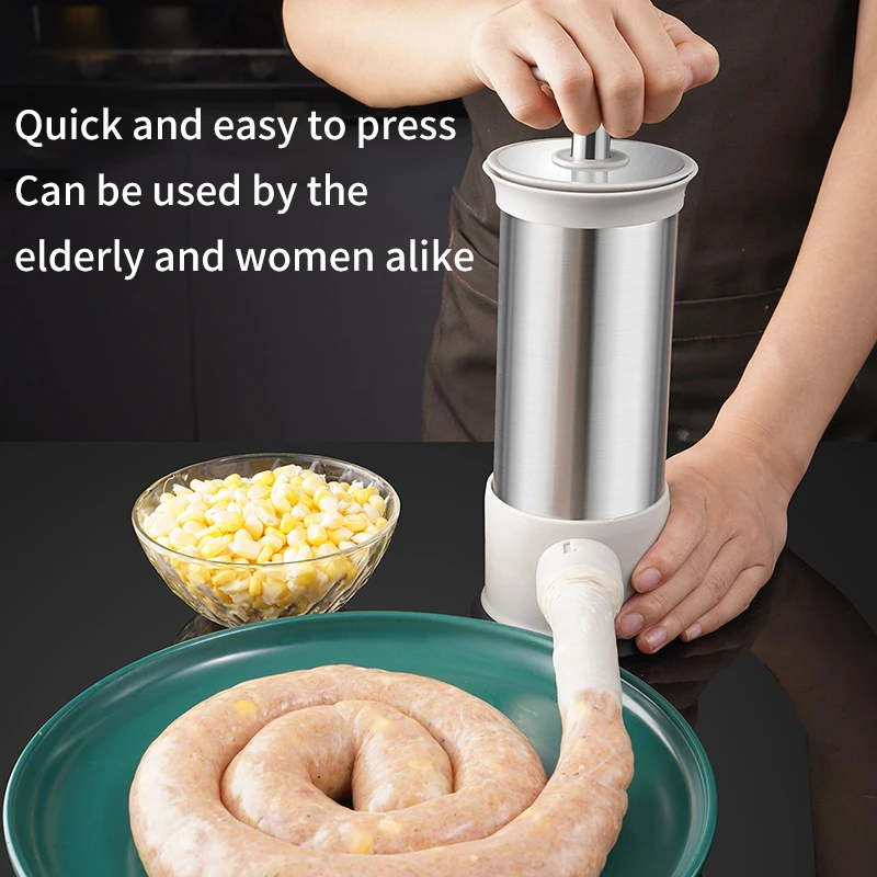 

Manual Enema Machine Stainless Steel Household Filling Sausage Can Sausage To Make Sausage Production Kitchen Tool Meat Maker