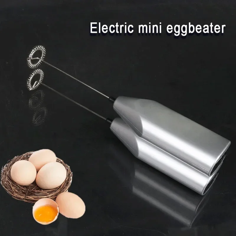 Handheld Electric Whisk Stainless Steel Whisk Creative Milk Coffee Stirrer Mini Milk Kitchen Baking Tools 1/2PCS handheld electric whisk