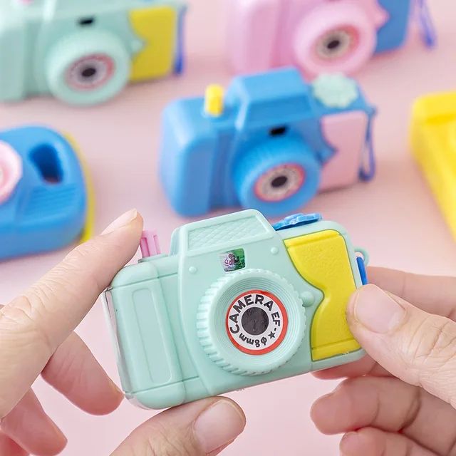 2Pcs Children's Projection Camera Educational Toys Cartoon Fun Camera Modeling Toys Outdoor Photography Kids Baby Learning Toys 3