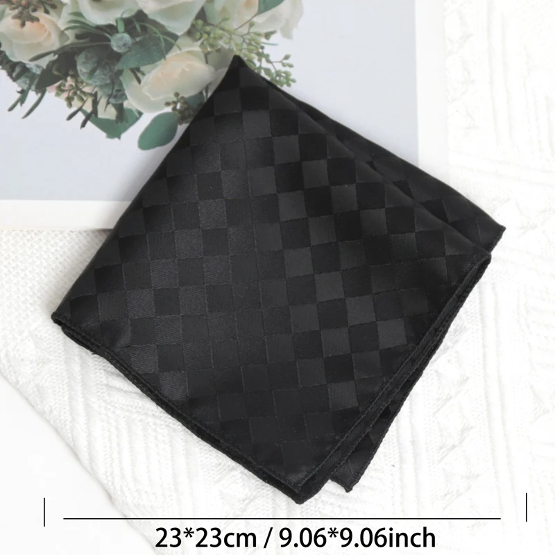 Schwarzes Schlankes Krawattenset Manschettenknöpfe Fliege Hochzeitsgeschenke für Männer Elegante Jacquard-Krawatte für Designer-Accessoires – Detail 4