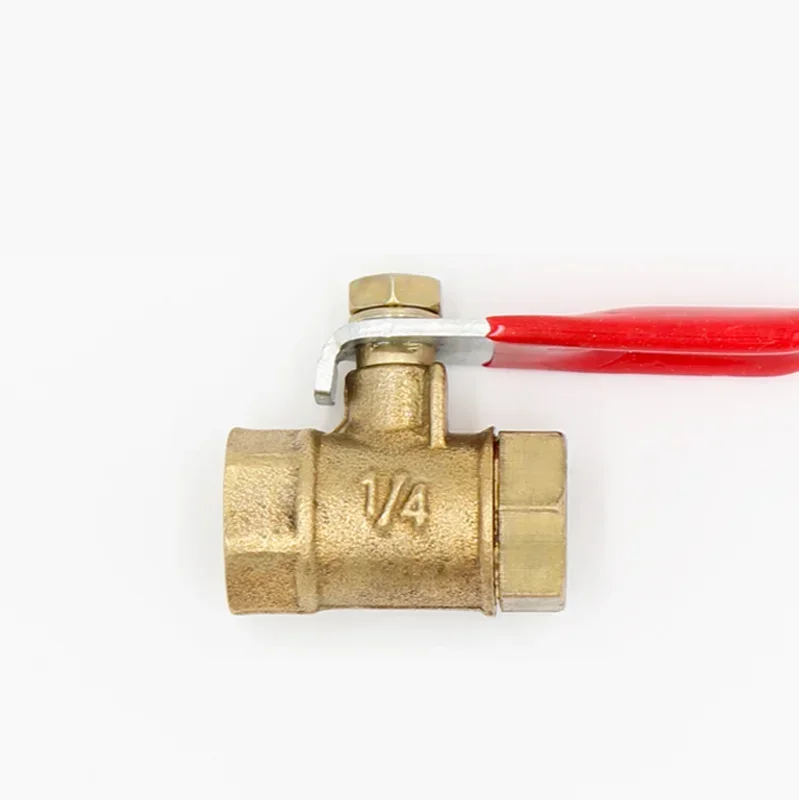 Pneumatic 1/4\'\' 3/8\'\' 1/2\'\' BSP Female Thread Mini Ball Valve Brass Connector Joint Copper Fitting Coupler Adapter Water, Air