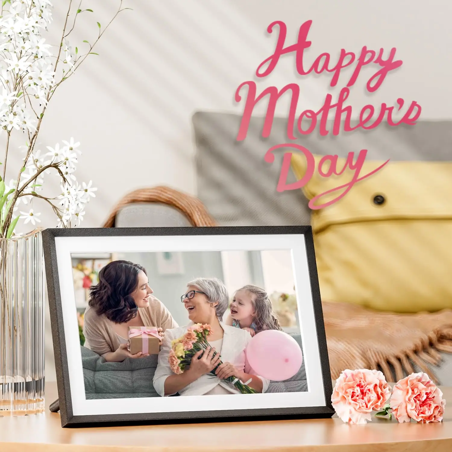 ARZOPA 10.1 Inch Smart WiFi Digital Picture Frame 32GB Storage, Frameo Digital Photo Frame with 1280x800 IPS Touch Screen view 2