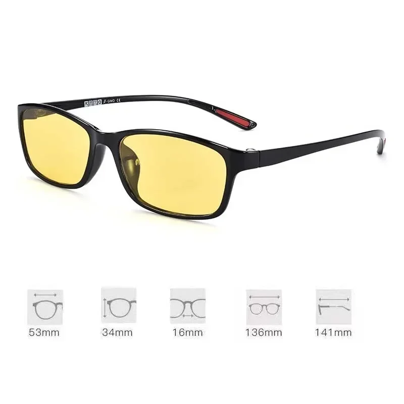 Vintage Women Men's Anti-Glare Driving Night Vision Minus Glasses Ultralight Square Frame Eyeglasses Retro Myopia Eyewear To-4.0 6