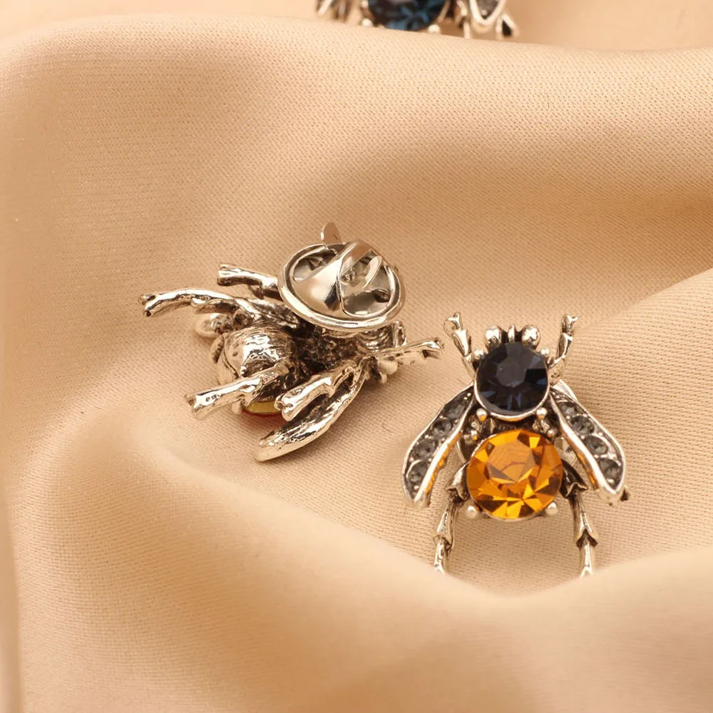 Fashion Little Bees Metal Mini Brooches Pins Men Women Suit Brooch