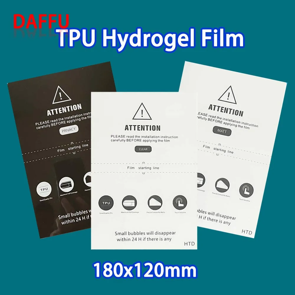 Sell Well TPU HD MATTE Privacy Blue light Frosted Protection Hydrogel Film For Mobile Phone Screen Protective Cutting Machine