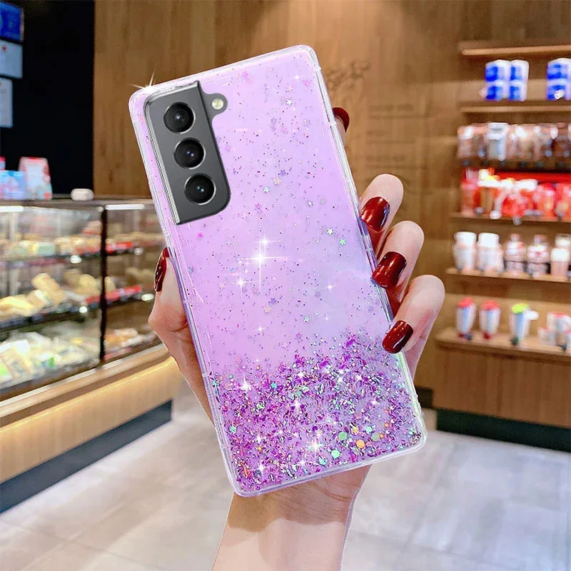 Luxury Fashion Glitter Case For Samsung Galaxy A15 A05S A05 A35 A55 M34 M14 M53 M33 S23 S24 Plus Ultra Soft Crystal Bling Cover 4