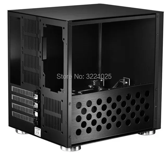 Jonsbo V4 Silver Aluminum Mini ITX MATX computer Case USB3.0 game small chassis V4B Black HTPC ITX support 3.5'' HDD pc case pc chassis computer chassis frame mini itx desktop case