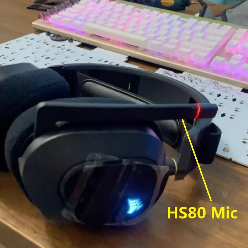 Original Repair replacement Headphone Microphone For CORSAIR HS80 HS 80 RGB Gaming Headset Mic
