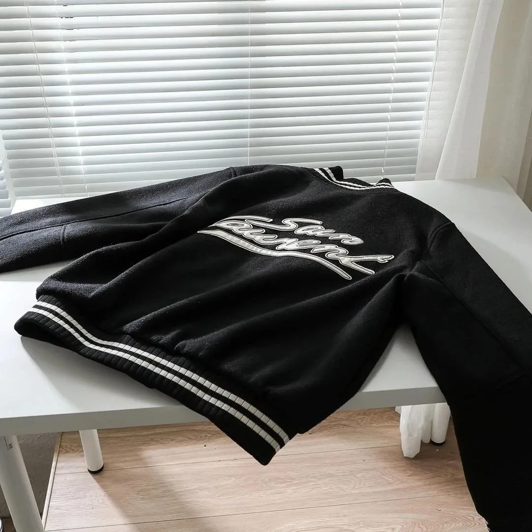 남녀 공용 야구 유니폼, 럭셔리 정품 가죽 재킷, 울 코트, 같은 스타일, 짧은 재킷, 커플 패션 