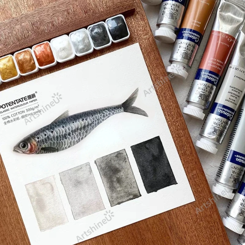 WINSOR & NEWTON Professional Metallic Pearlescent Watercolor Paint 1ML Portable Sub-packaging for Astists Art Supplies