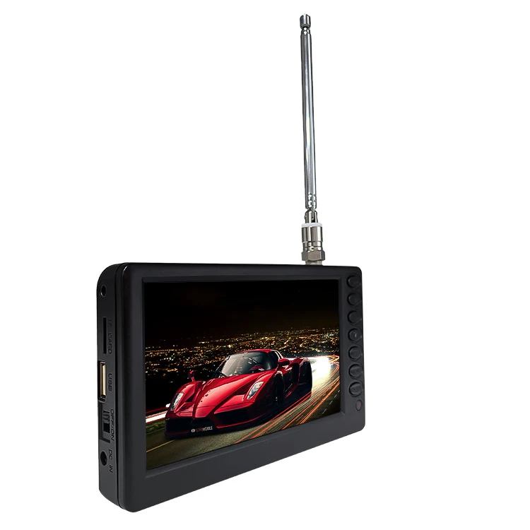 Superior 5inch Mini Digital TV DVB/ATSC/ISDB-TTelevision with Battery TV Stand