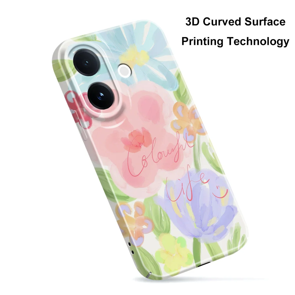 Vibrant Floral Phone Case - Stylish Protective Hard Cover