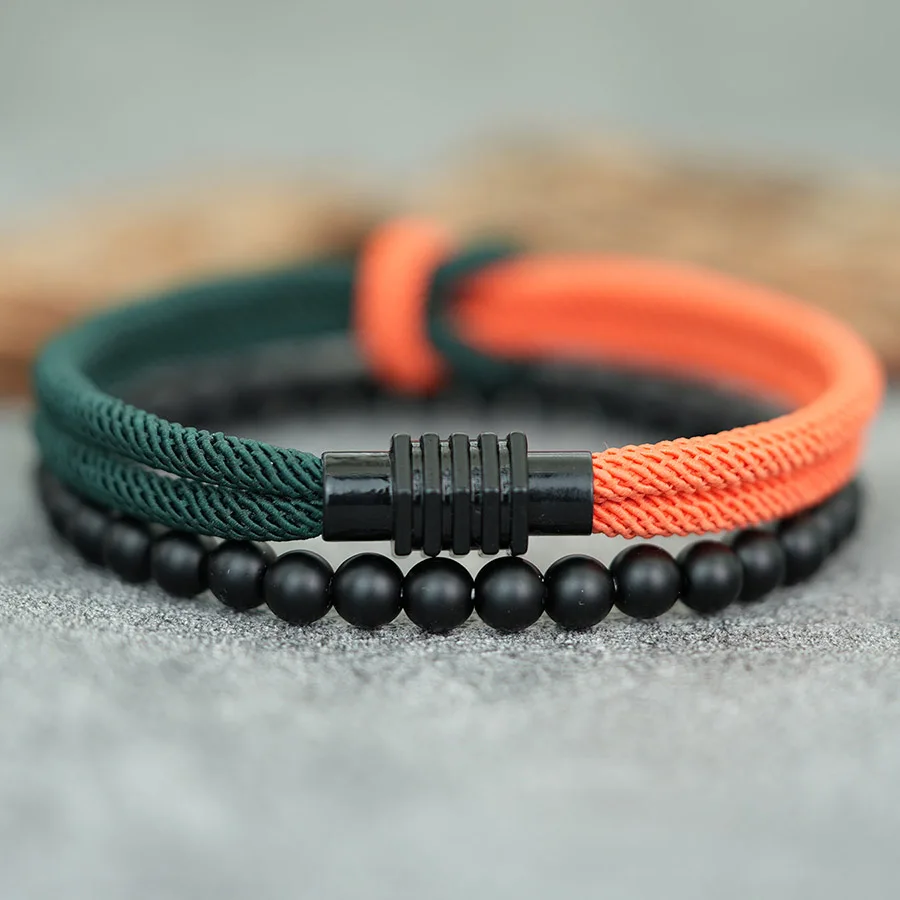 Red Thread Chinese Knot Bracelet Set For Men