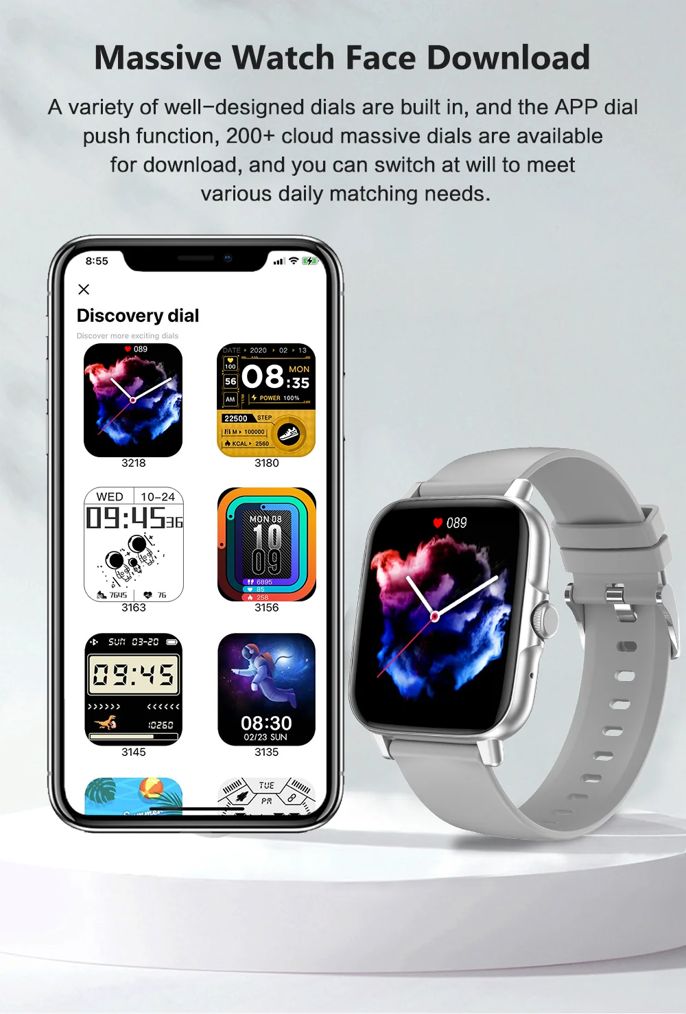 GT50 Smart Watch BT Call Bracelet Heart Rate Blood Pressure Men Women Sport Fitness 2022 Smartwatch For Xiaomi Android Apple