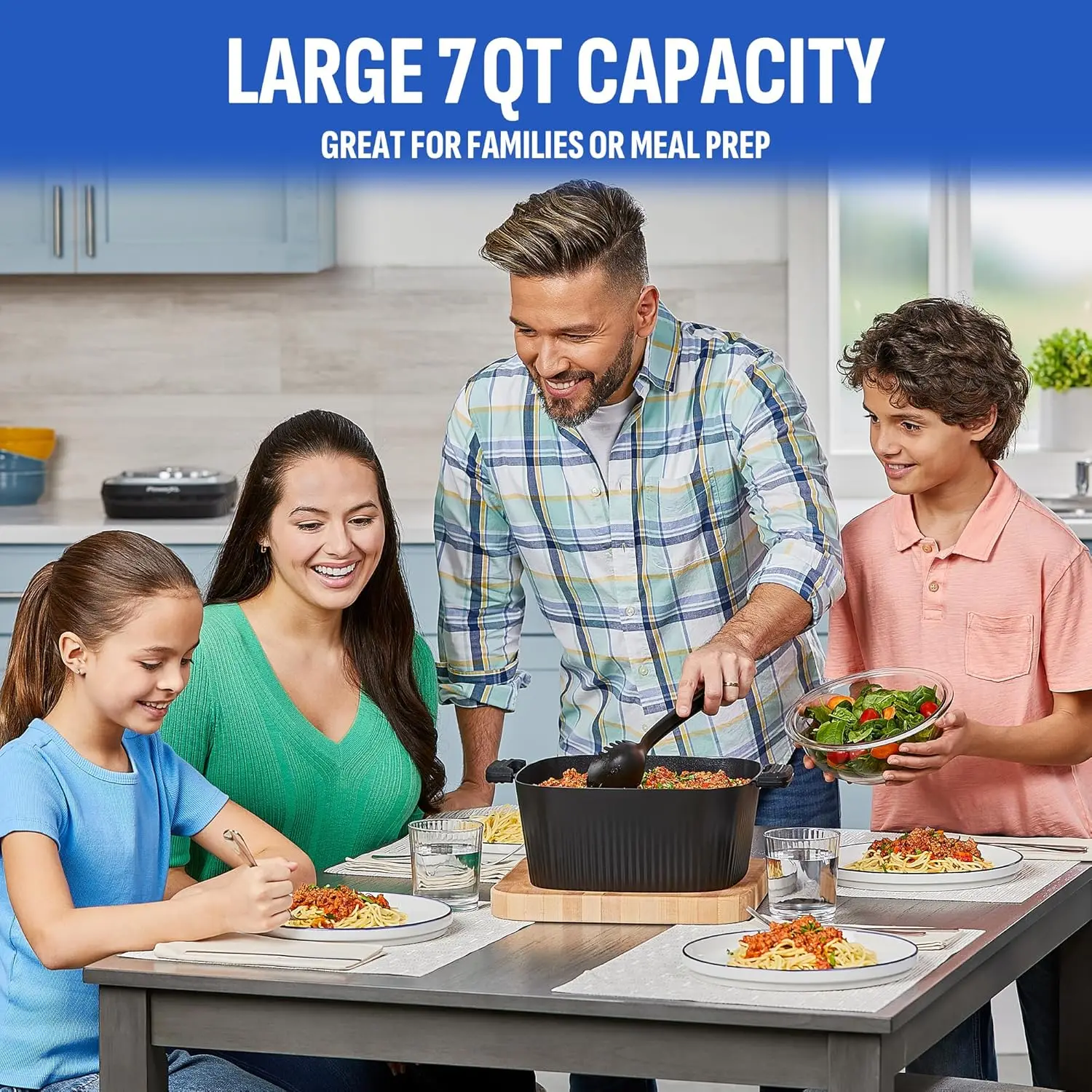 DELUXE 7.5 Quart Digital Multi-Cooker with Automatic Paddle to Stir and Shred, 9 in 1 programmable presets to Sauté, Sear, and B 6