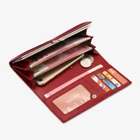 Portefeuilles de luxe pour femmes marque concepteur Long portefeuille femme en cuir sac à main porte-carte d'identité femmes sacs à main dames pochette téléphone Carteiras 4