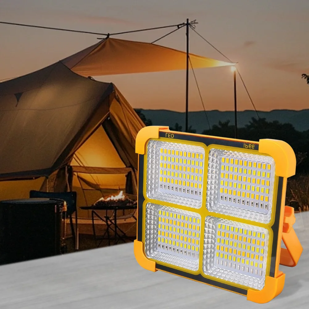 Description Picture 5 of item400W LED Solar Floodlight USB Rechargeable Solar Emergency Light Super Bright Outdoor Emergency LED Flood Lamp with Stand Holder