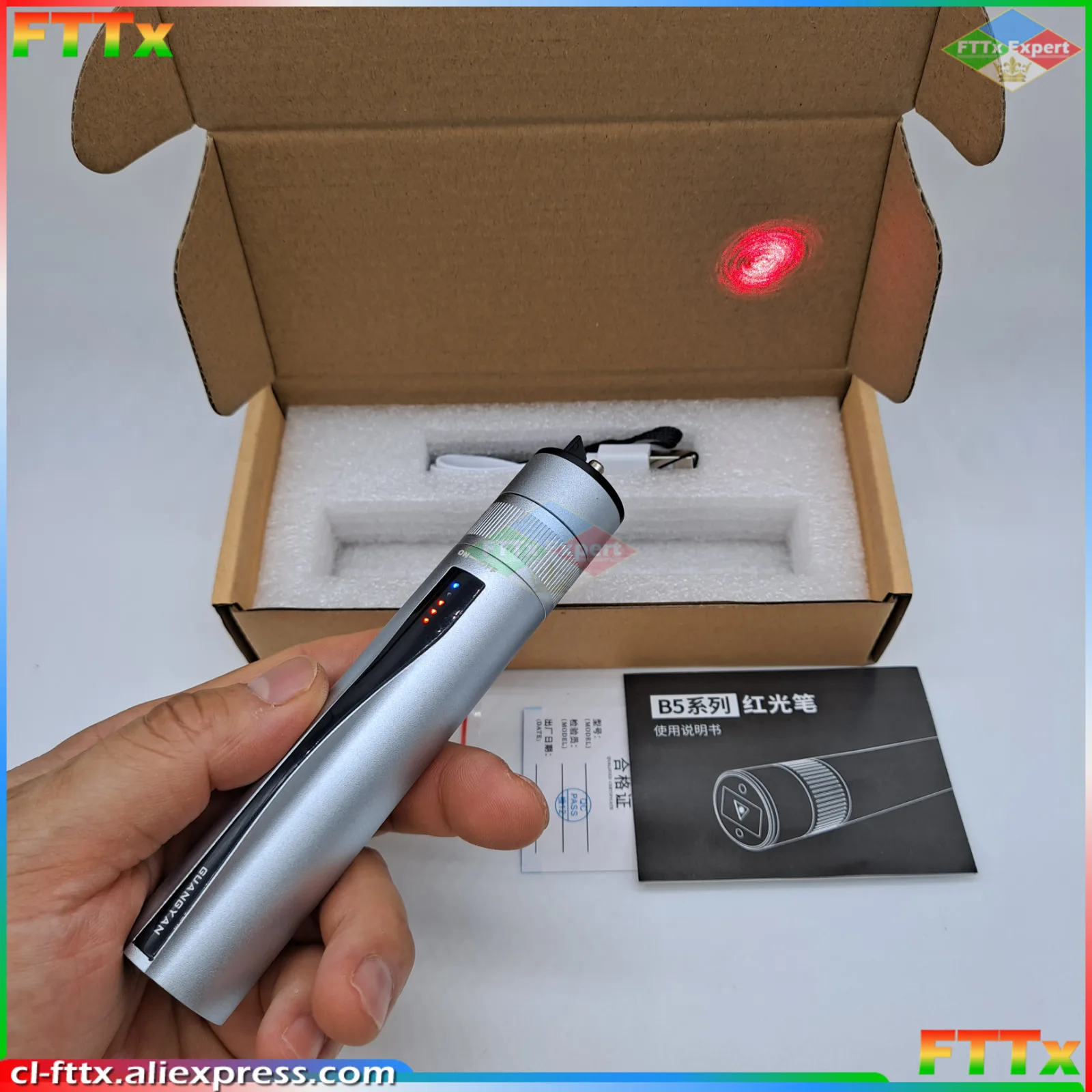 

High Quality New Rechargeable Laser Source Fiber Optic Cable Tester 5 15 20 30KM Lithium Battery Visual Fault Locator SC/FC/ST