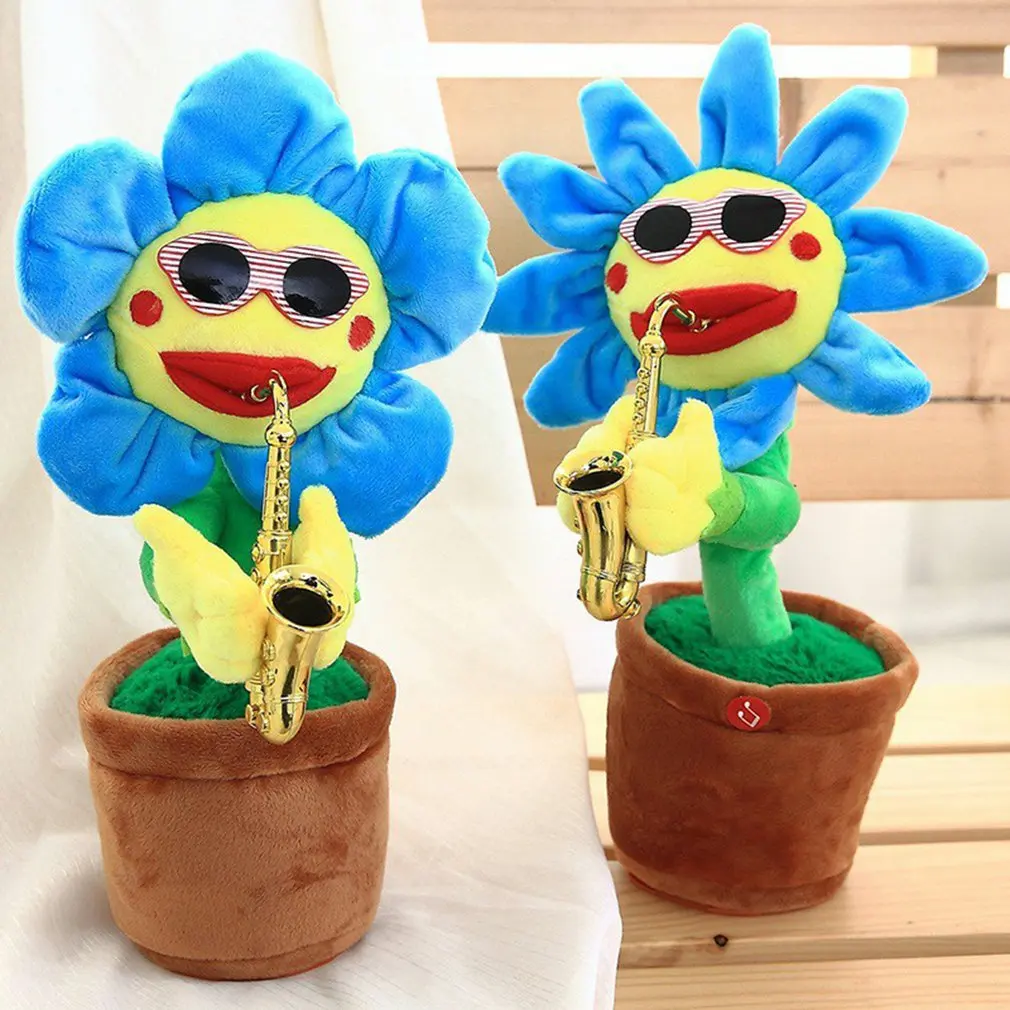 Dancing Sun Flower Talking Plush Toy Electronic Toy with Song