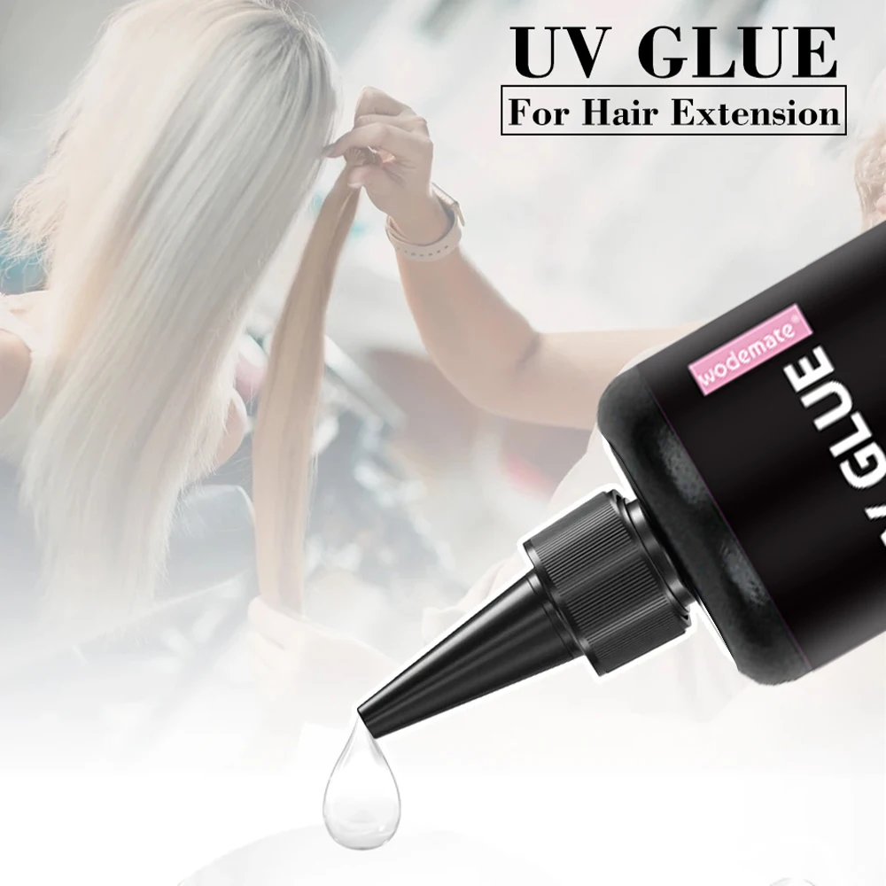 Wig Glue 20ml UV Light Hair Extension Wig Bonding Glue Professional Lace Replacement Wig Tape Adhesive Lace Remove