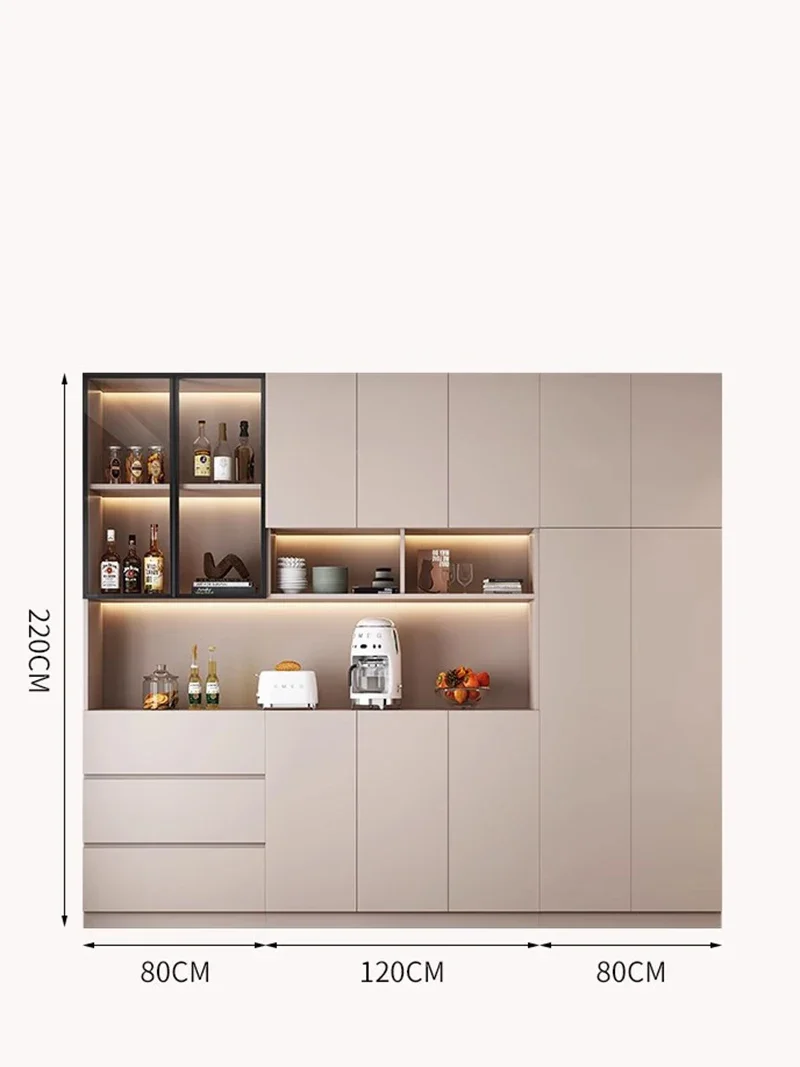 Modern Simple Wine Cabinet Living Room Exhibition Sideboard Wine Cabinet Model Display Case Bookcase Vitrinas Bar Furniture LVWC