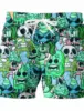 Men's Shorts Swim Trunks Summer Beach Elastic Waist Graphic Skull Breathable Quick Dry Short Casual Boho Hawaiian 2