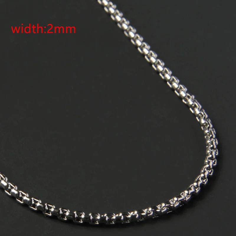 2022 Classic Rope Chain Men Necklace Width 2/3/4/5 MM Stainless Steel Figaro Cuban Chain Necklace For Men Women Jewelry