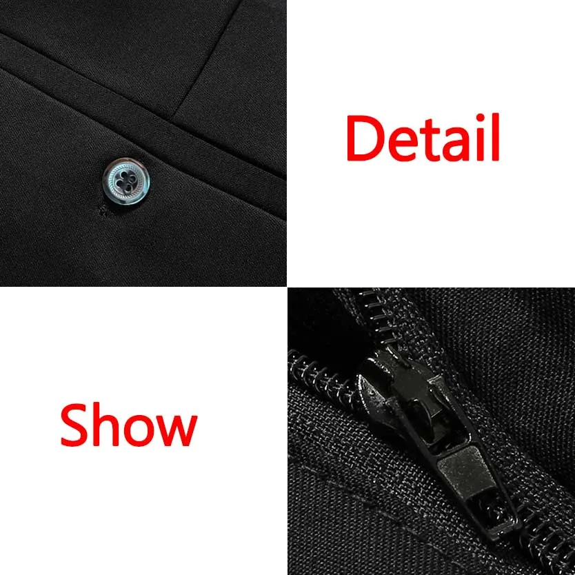Men's Business Pants Big Size 52 Elastic Waist Straight Suit Pants Formal Work Long Pants Large Size Loose Casual Trousers 6