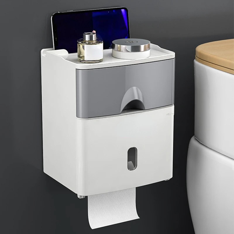 

Non-perforated Waterproof Tissue Holder Shelf Drawer Box