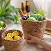 Multi Functional Storage Basket Seaweed Woven Flower Pot Rattan Woven Plant Green Plant Cover Pot Home Decoration Flower Pot Flo 1