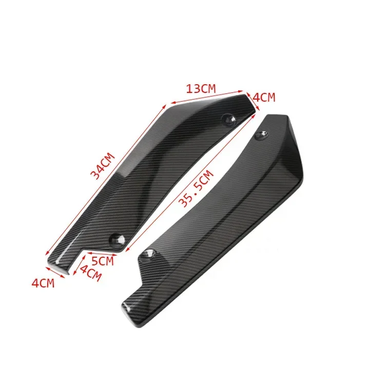 2pcs Car Bumper Spoiler Front Rear Lip Anti-collision Scratch Protector Universal Car Carbon Fiber Winglets Side Skirt Extension