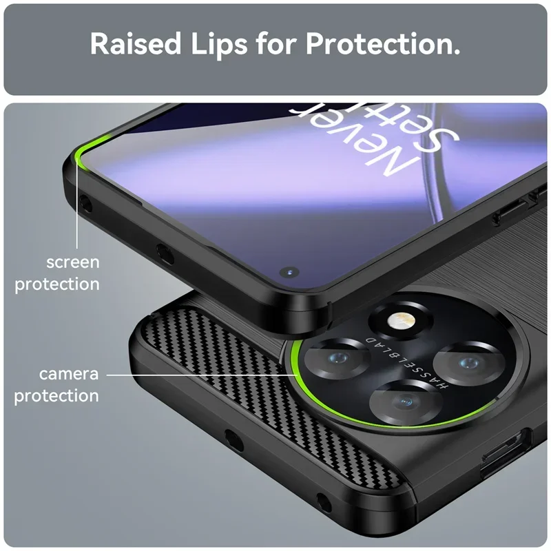 Shockproof Soft Carbon Fiber TPU Phone Bumper Case Cover
