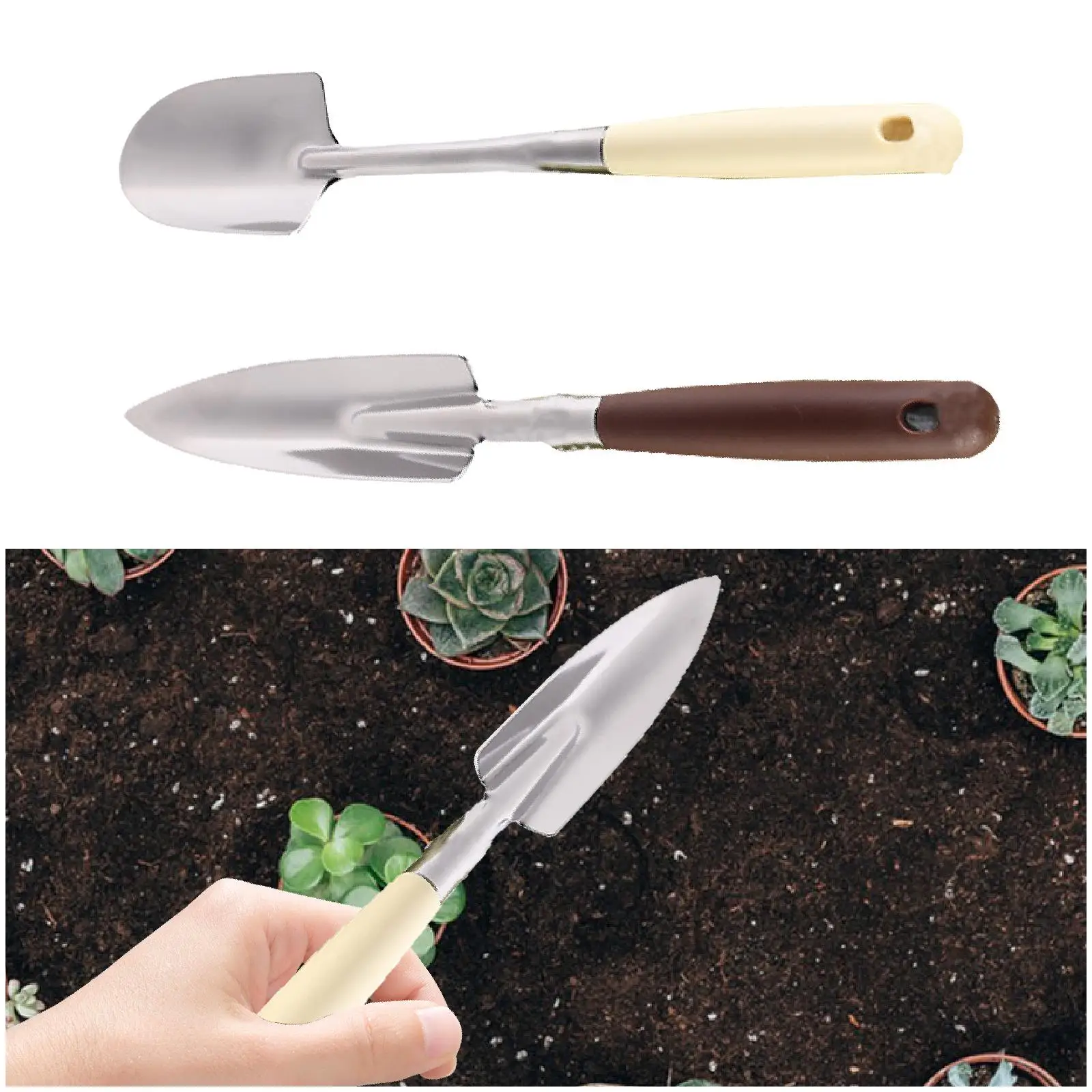 Small Garden Trowel Gardening Shovel Stainless Steel Garden Spade for Lawn and Yard Tools Gardening Work Digging Planting Small Garden Trowel Gardening Shovel Stainless Steel Garden Spade for Lawn and Yard Tools Gardening Work Digging Planting