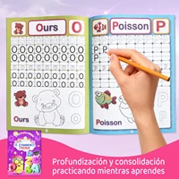 French Copybook For Calligraphy letter Books For Kids Word Children Handwriting Children writing Learning  French Practice Book 1