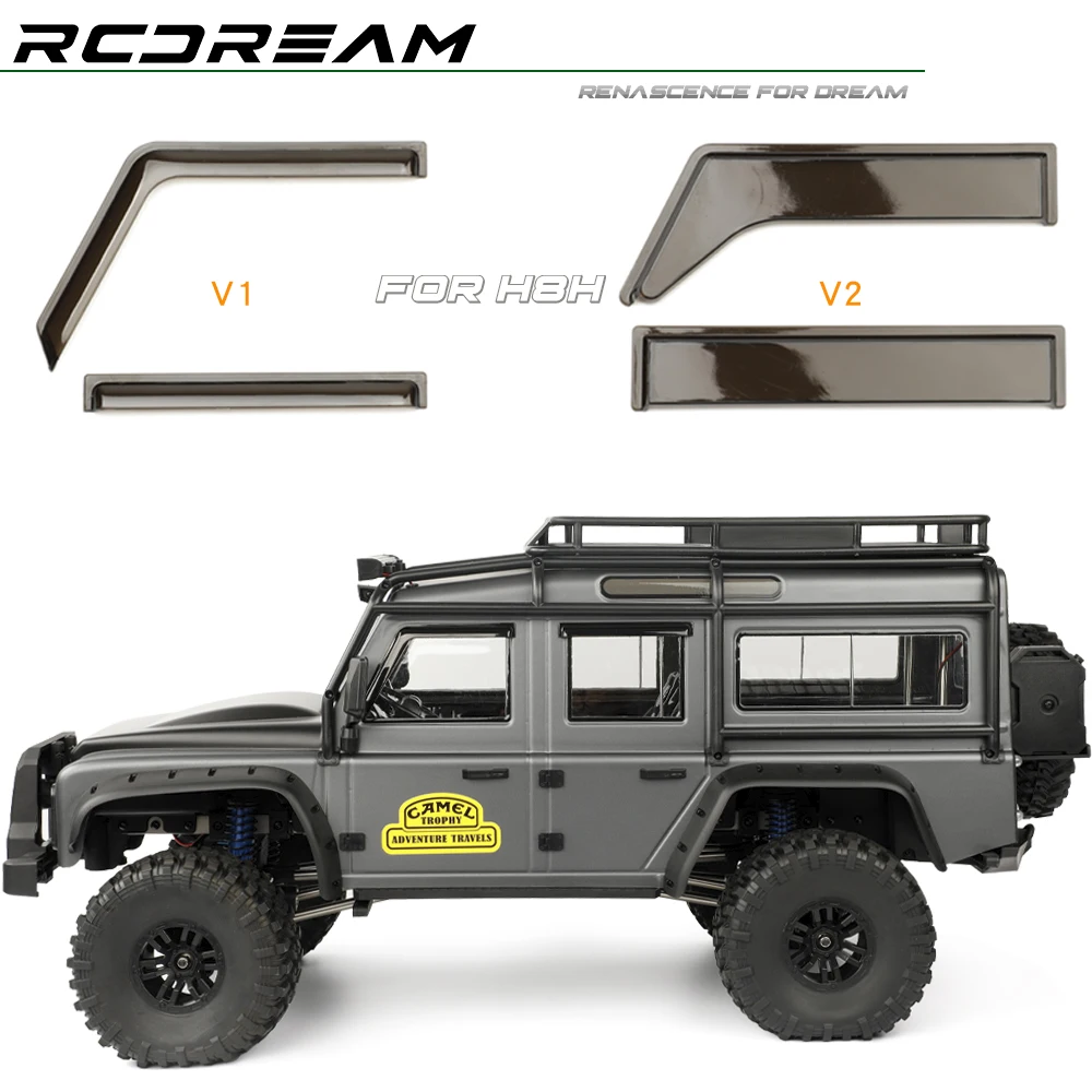 RCDream 1/8 Maßstab Fenster-Wetterschutz Visier Windabweiser Regenschutz für MJX H8H Defender RC Crawler Truck Upgrade-Teile