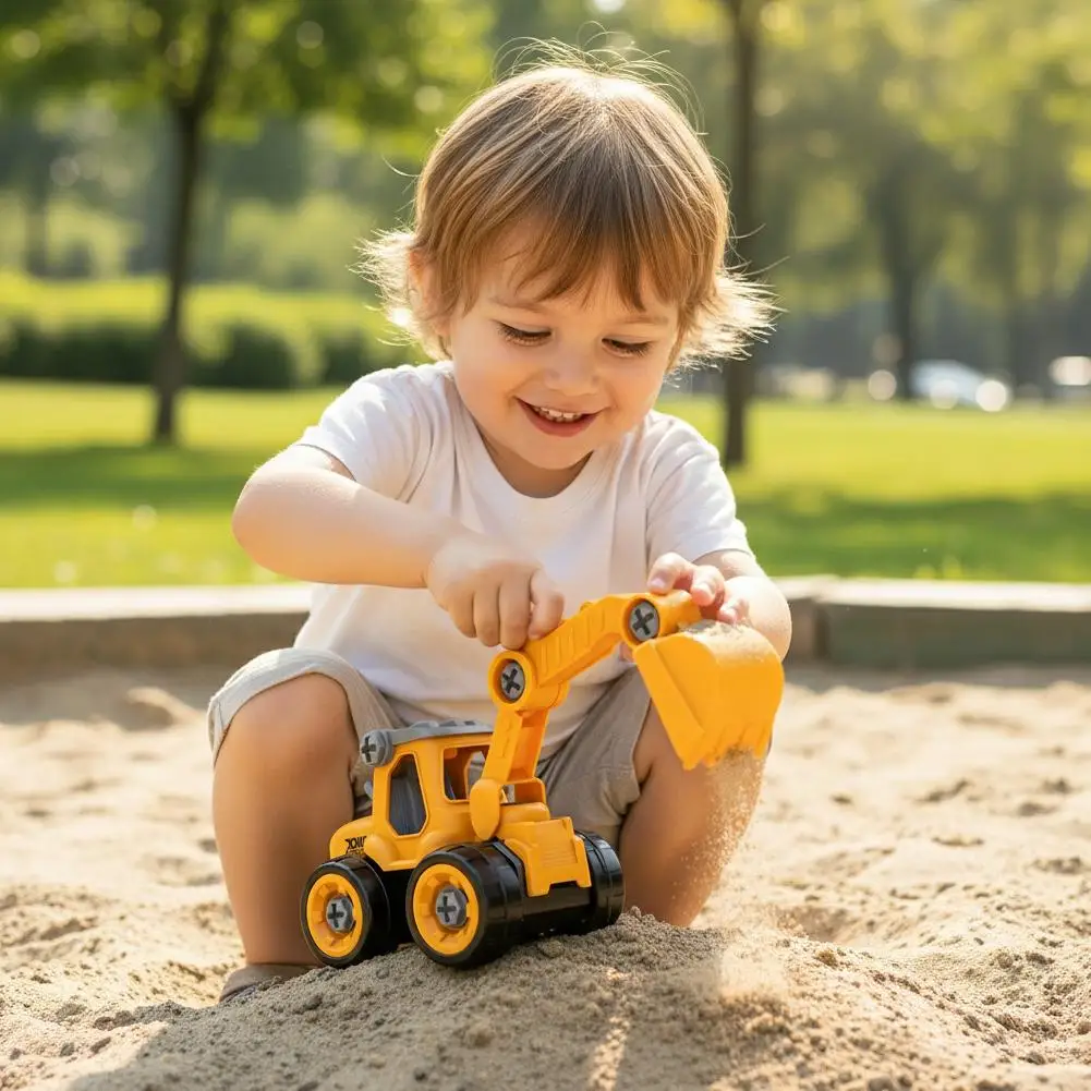 ABS 엔지니어링 차량 조립 장난감 145cm DIY 조립 세트(스크류드라이버 포함) 어린이용 이동식 바퀴 3세 이상 부모-자녀 놀이 H4E7