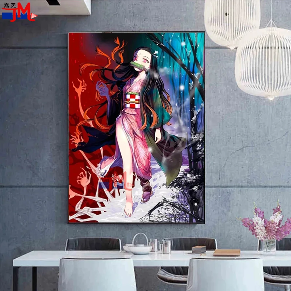 5d Diamond Painting Full Drill Square Anime  Diamond Painting Full Japan  Anime - Diy - Aliexpress