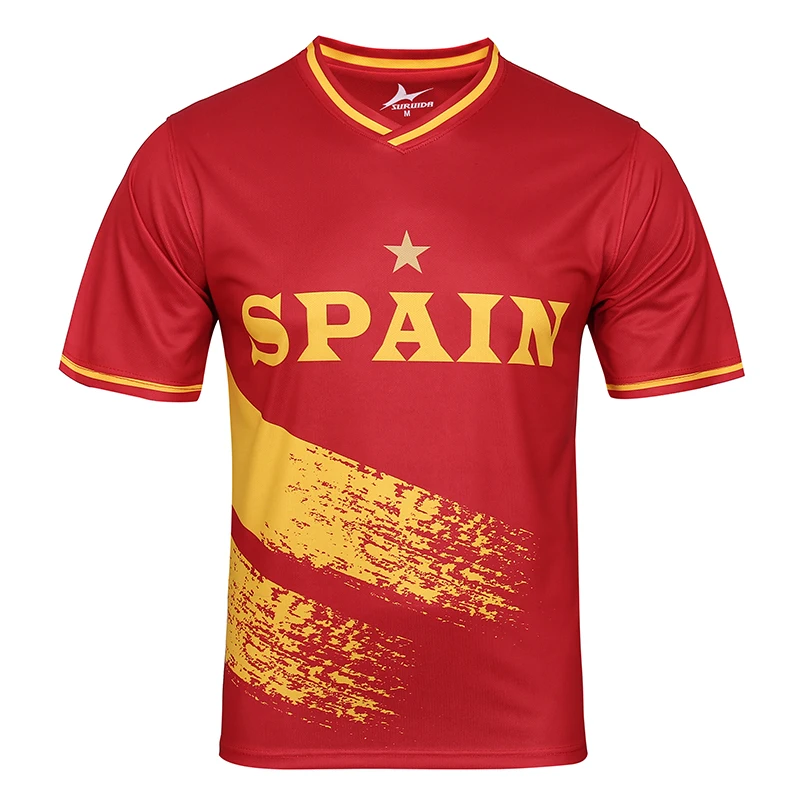 European team Spain Soccer Jersey for Soccer Jersey