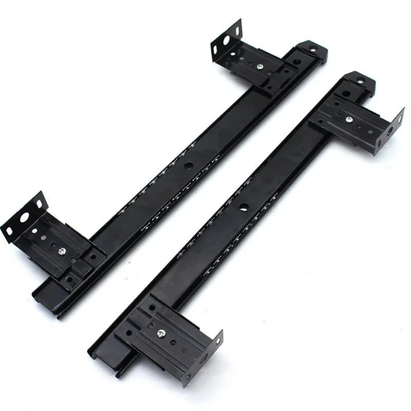 2pcs Computer Desk Drawer Slides Rail Track Hoisting Keyboard Tray